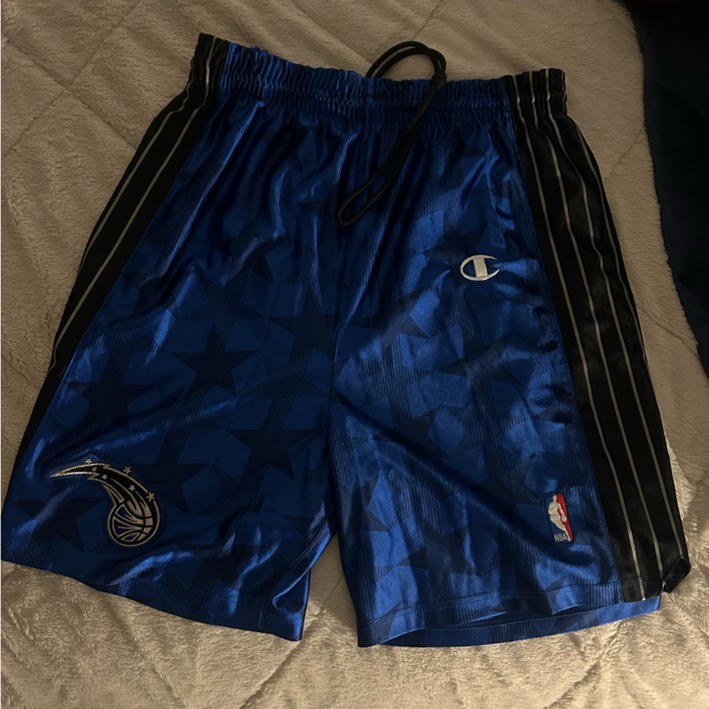 Orlando Magic Champion Authentic Men's Blue Basketball Shorts, Size 42 (Large)